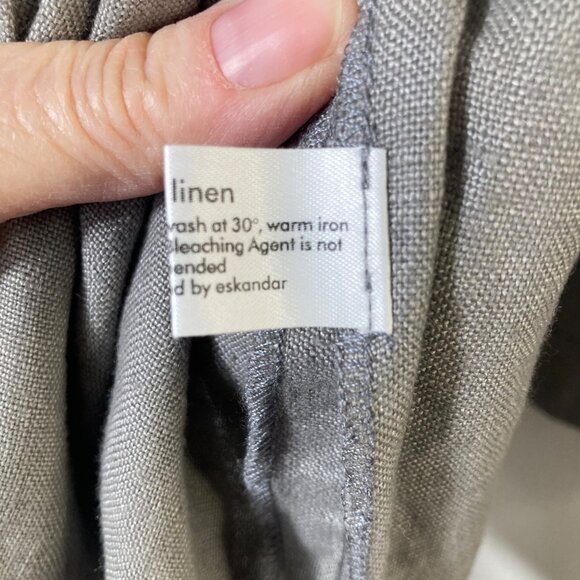 Womens Eskandar Open Linen Jacket Heavy Weight‎ Lagenlook Gray Esk 0 US 6/8 - Picture 10 of 11